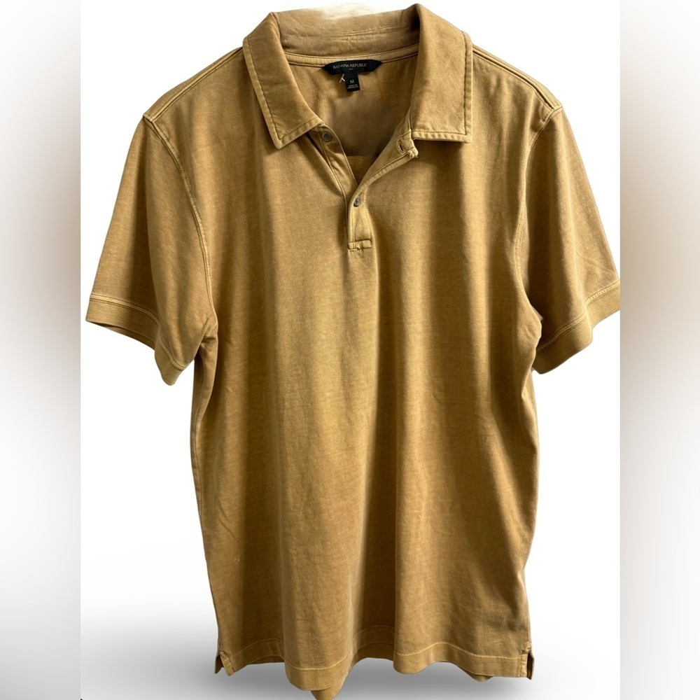 BANANA REPUBLIC BROWN POLO SHIRT BROWN MEN’S SIZE: M 100% COTTON - Picture 6 of 8